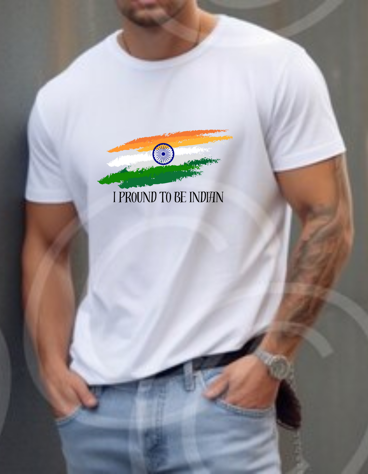 I PROUD TO BE INDIAN PRINT TSHIRT